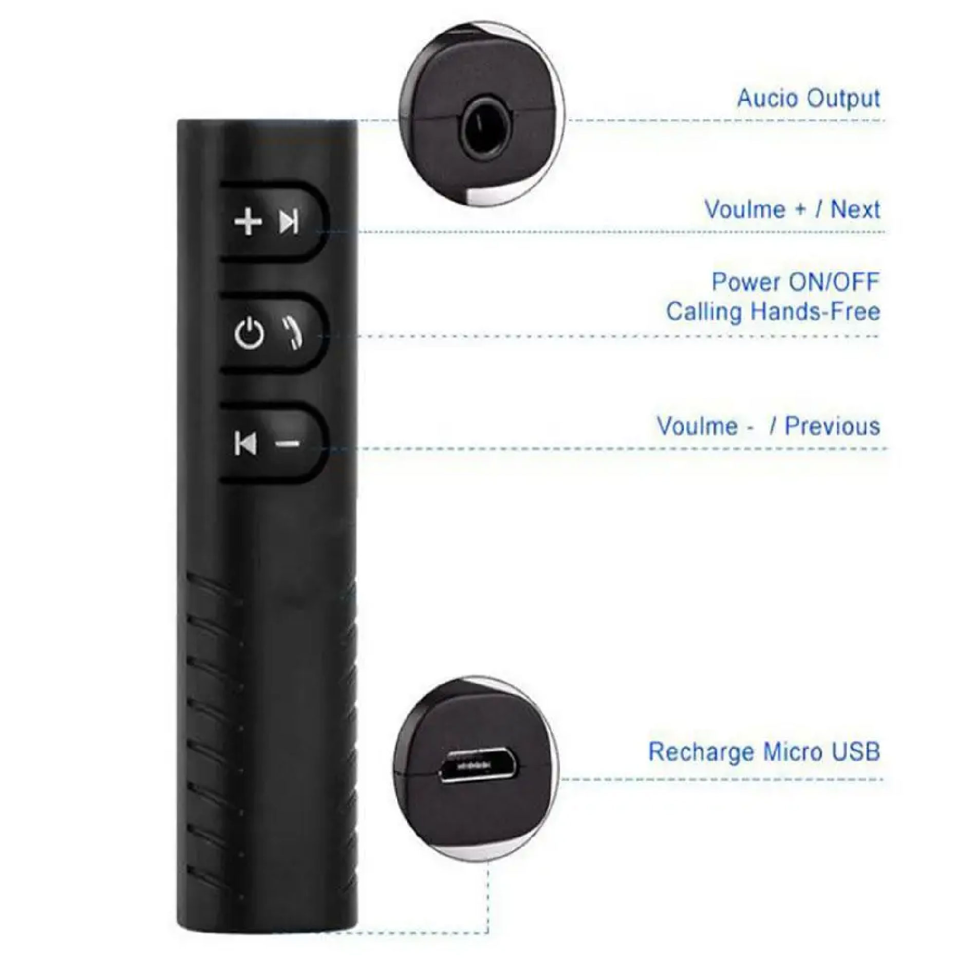 Miniatura 5 de Receptor Bluetooth Carro Audífono Aux